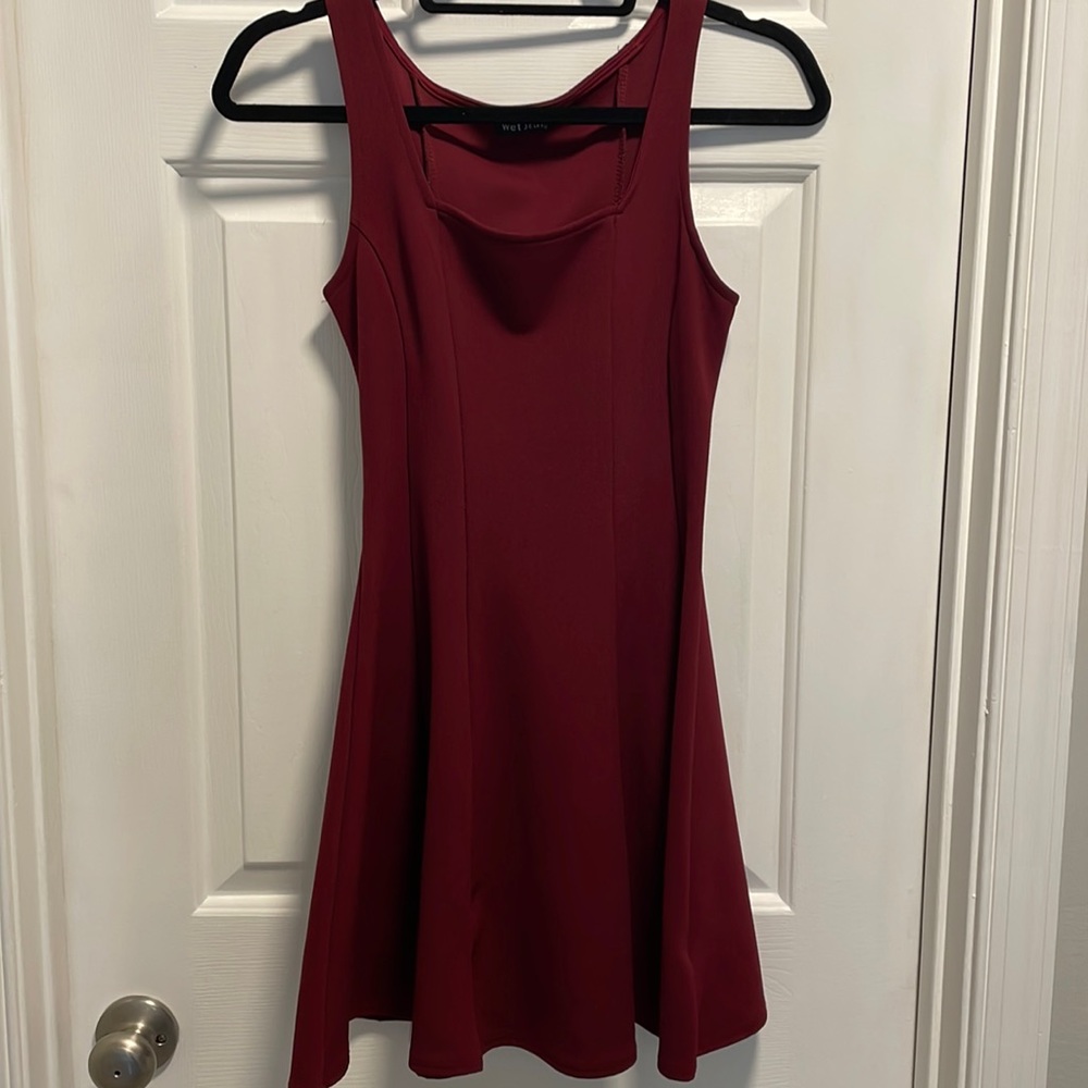 Burgundy dress
